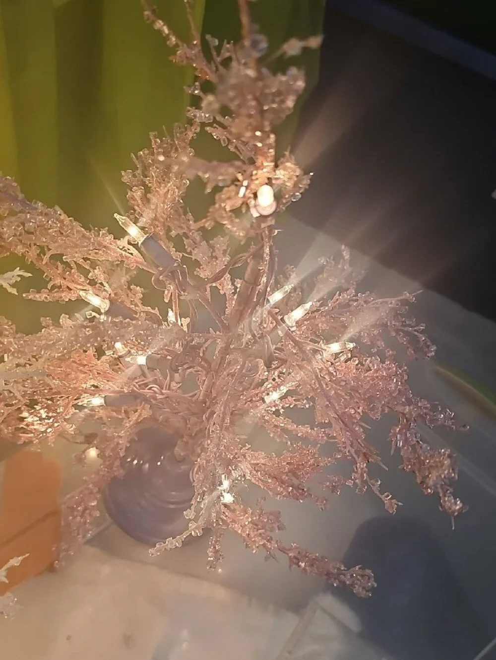 Pair of Lighted Decorative Floral Trees - White & Lavender 20